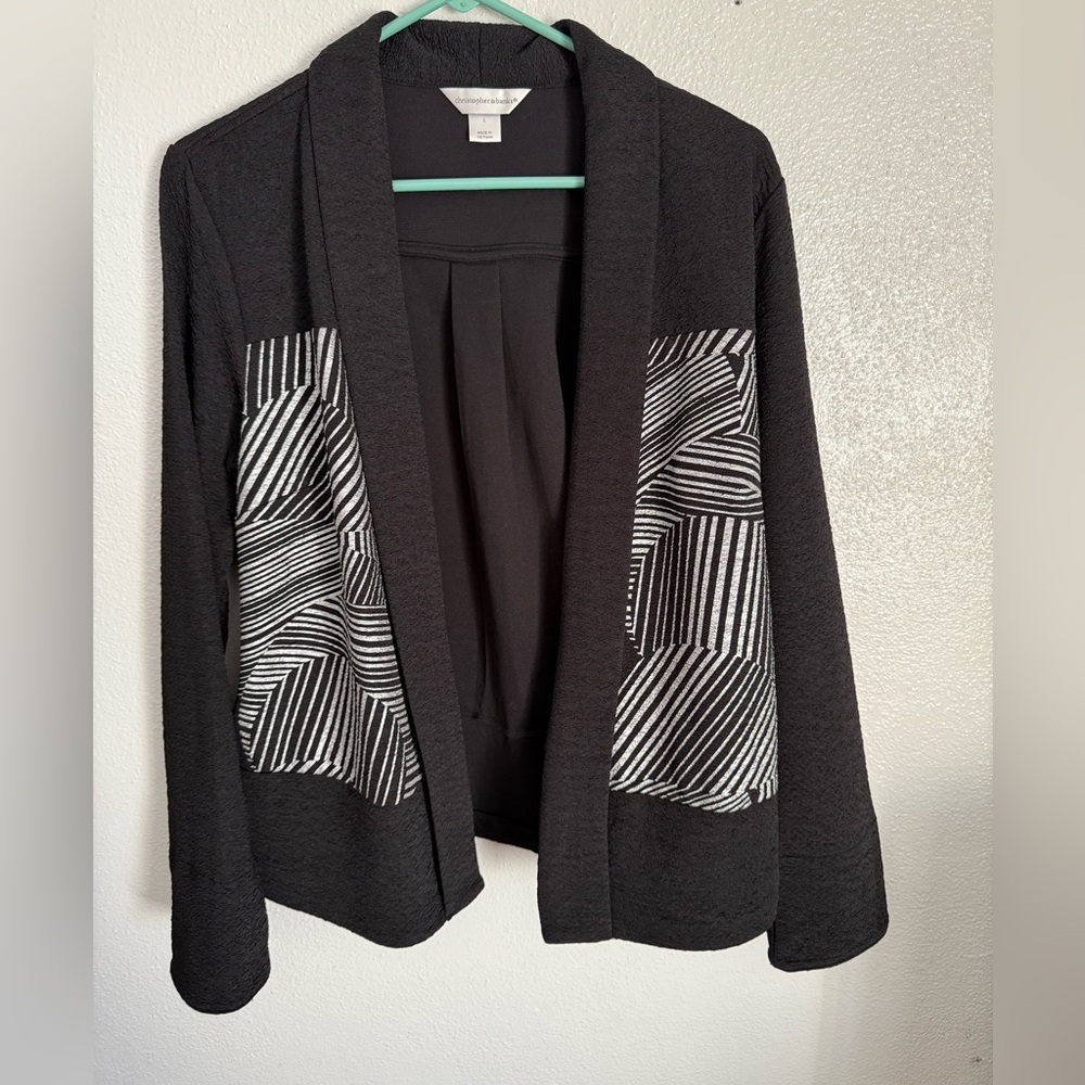Christopher & Banks Black and White Jacket